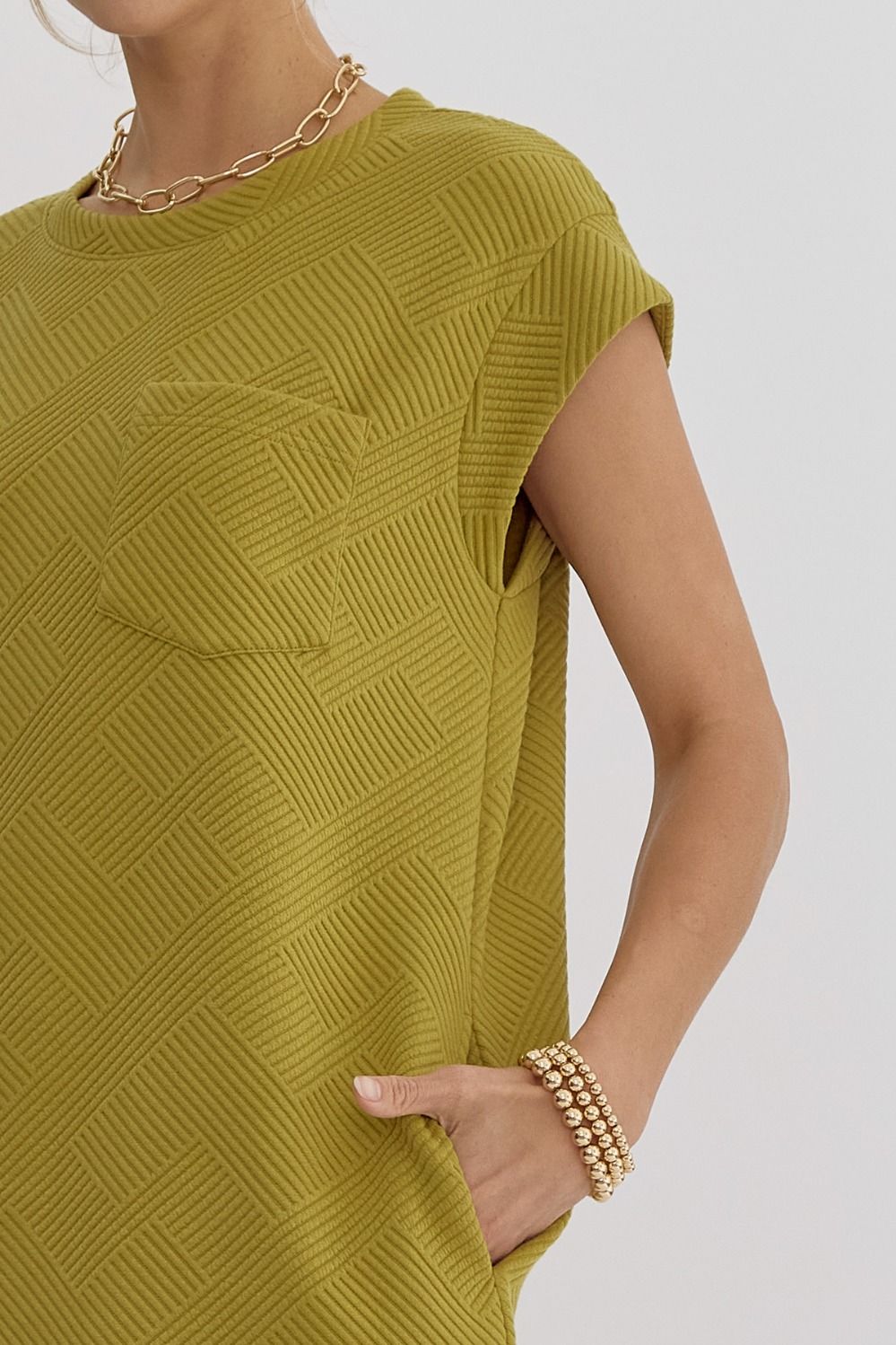 Martini Olive Sleeveless Dress