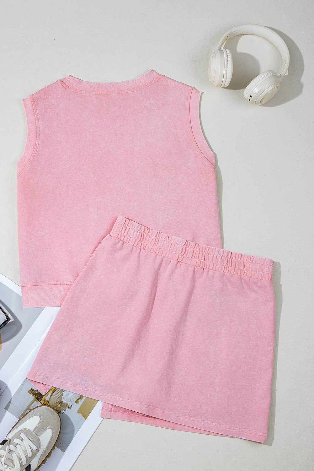 Tank Top and Lined Split Skirt 2-Piece Set