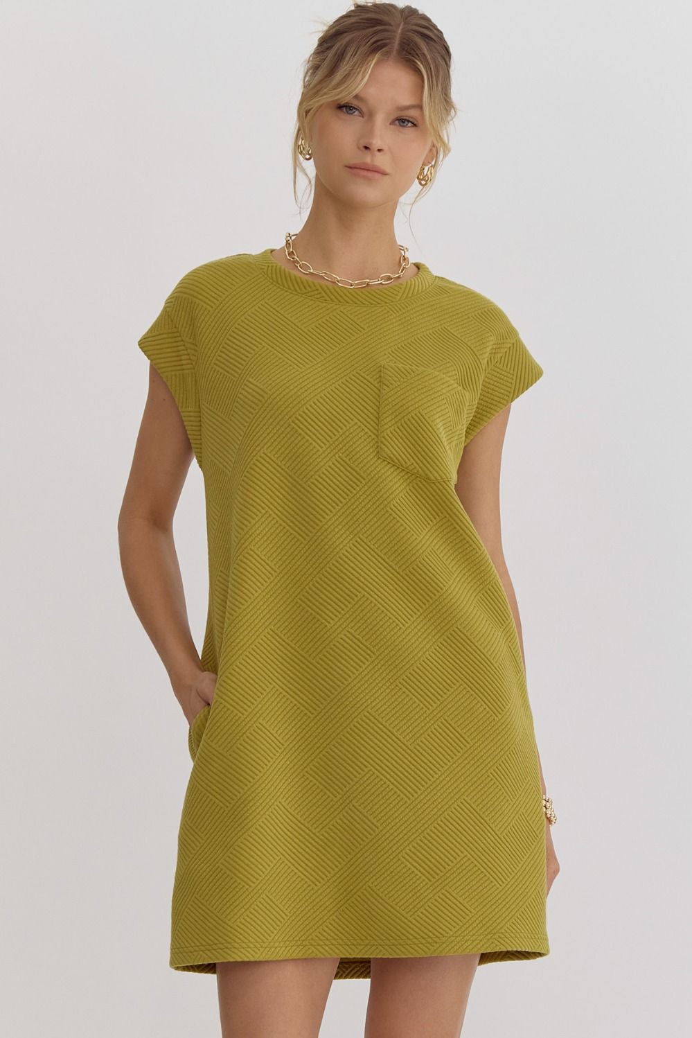 Martini Olive Sleeveless Dress