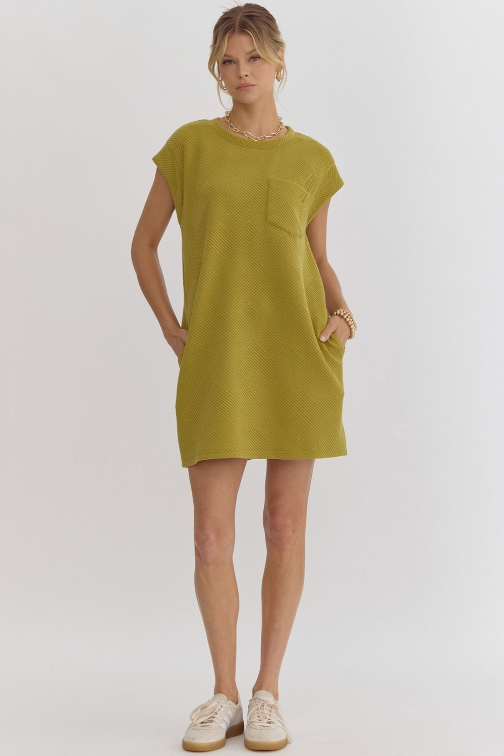 Martini Olive Sleeveless Dress