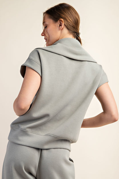 Sleeveless Funnel Neck Top