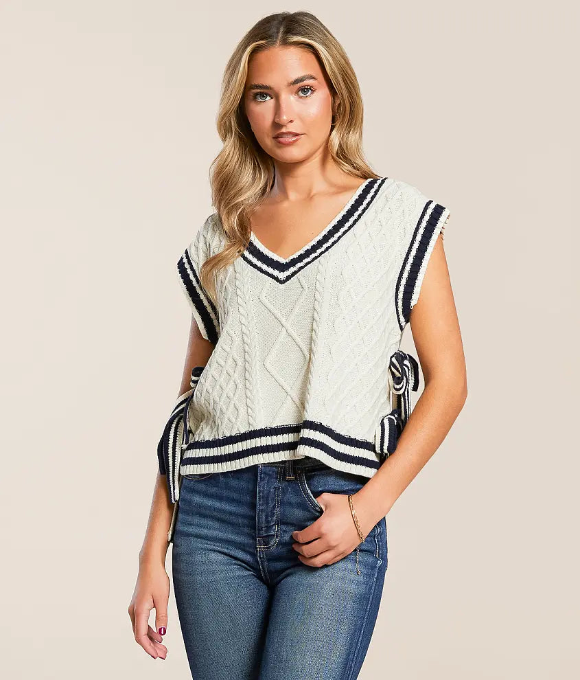 Cable Knit Box Sweater