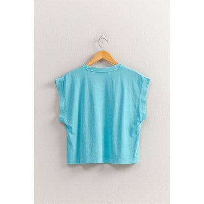 Round Neck Short Sleeve Oversized Tee