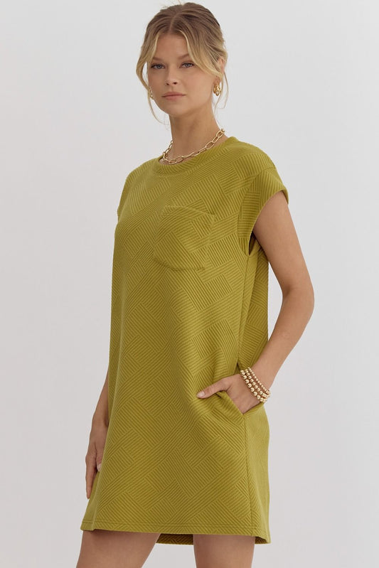 Martini Olive Sleeveless Dress