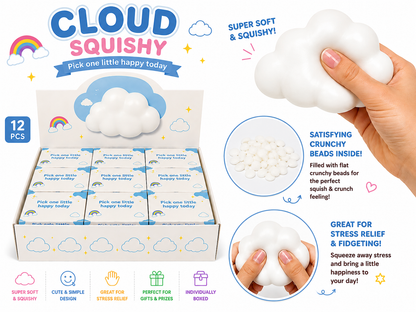 Plain White Cloud Crunchy Squishy