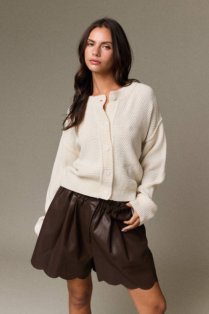 Victoria Crew Neck Cardigan